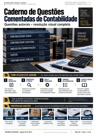 Capa do Caderno de Questões de Contabilidade