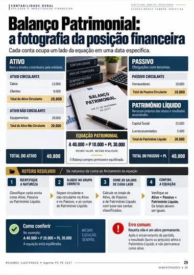 Página real sobre Balanço Patrimonial